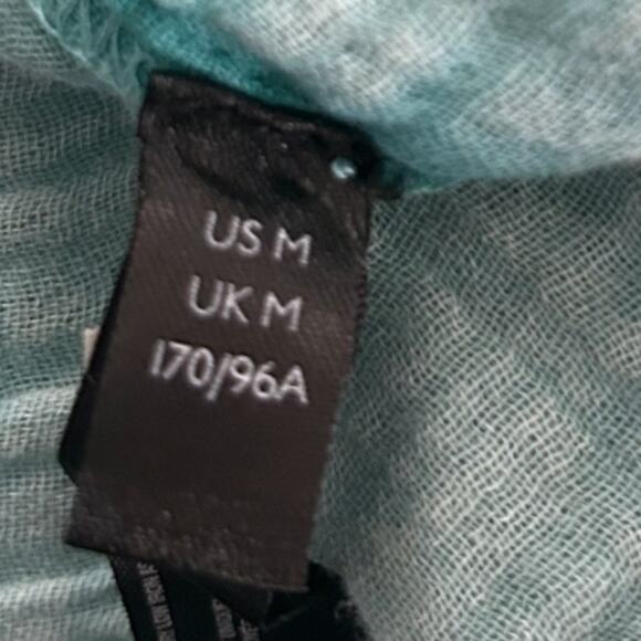 Anthropologie Daily Practice Malibu Mini Dress Women's Med Aqua Slub Cotton NEW - Picture 5 of 7